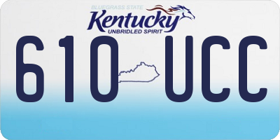 KY license plate 610UCC