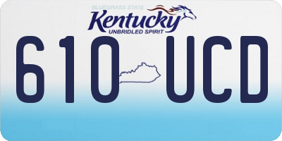 KY license plate 610UCD
