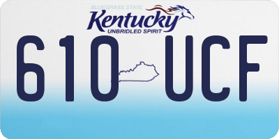 KY license plate 610UCF