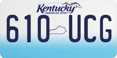 KY license plate 610UCG