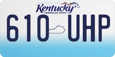 KY license plate 610UHP
