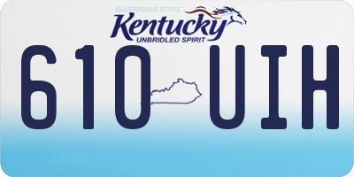 KY license plate 610UIH