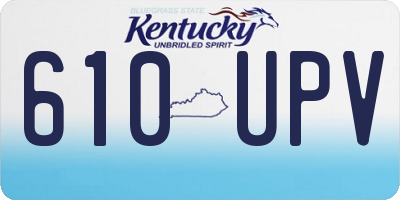 KY license plate 610UPV