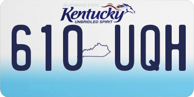 KY license plate 610UQH