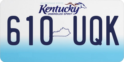 KY license plate 610UQK