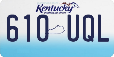 KY license plate 610UQL