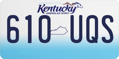 KY license plate 610UQS