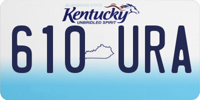 KY license plate 610URA
