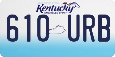 KY license plate 610URB