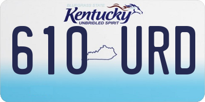 KY license plate 610URD