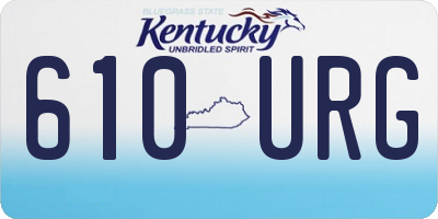 KY license plate 610URG