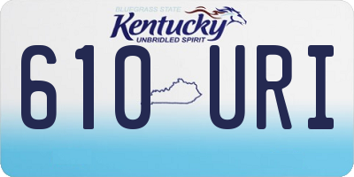 KY license plate 610URI