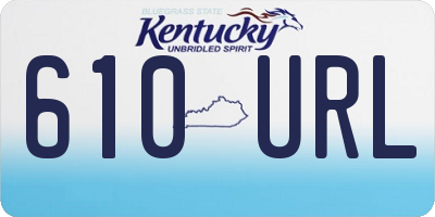 KY license plate 610URL