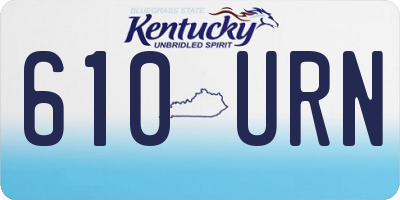 KY license plate 610URN