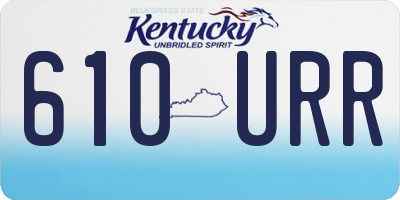 KY license plate 610URR