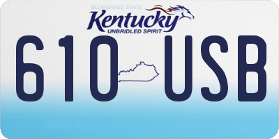 KY license plate 610USB