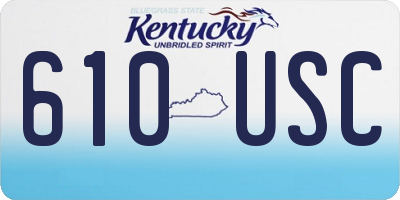 KY license plate 610USC