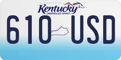 KY license plate 610USD