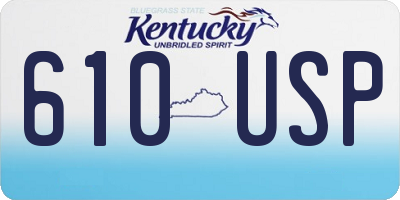 KY license plate 610USP