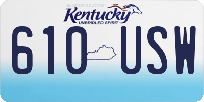 KY license plate 610USW
