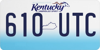 KY license plate 610UTC