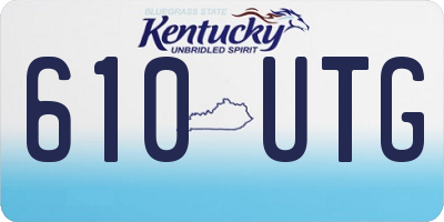 KY license plate 610UTG