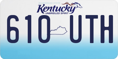 KY license plate 610UTH