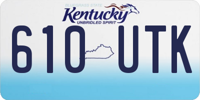 KY license plate 610UTK
