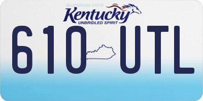 KY license plate 610UTL