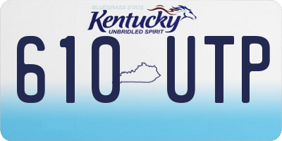 KY license plate 610UTP
