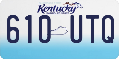 KY license plate 610UTQ