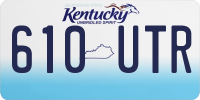 KY license plate 610UTR