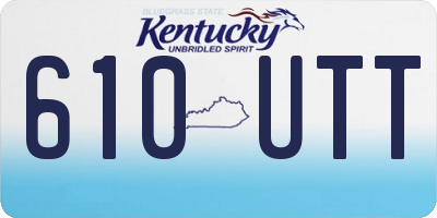 KY license plate 610UTT