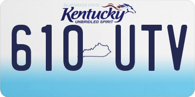 KY license plate 610UTV