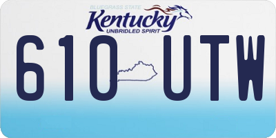 KY license plate 610UTW