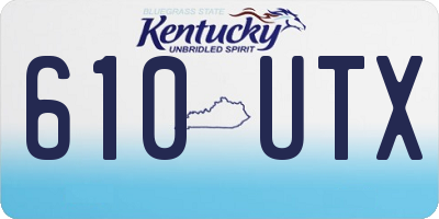 KY license plate 610UTX