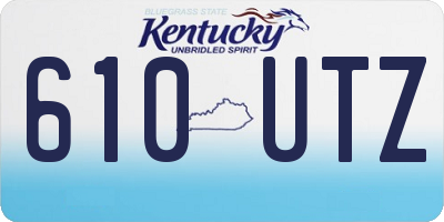 KY license plate 610UTZ