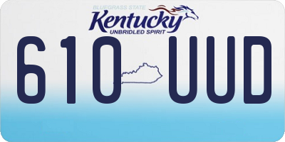 KY license plate 610UUD