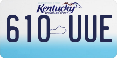 KY license plate 610UUE