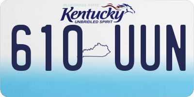 KY license plate 610UUN