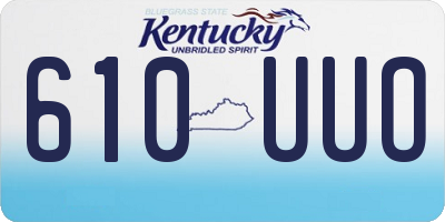 KY license plate 610UUO