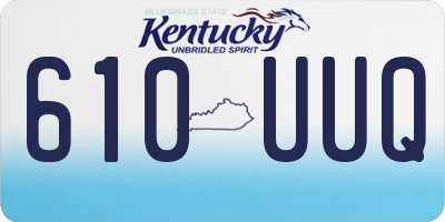KY license plate 610UUQ