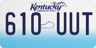 KY license plate 610UUT