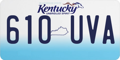 KY license plate 610UVA