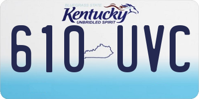 KY license plate 610UVC
