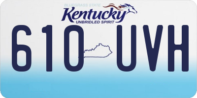 KY license plate 610UVH