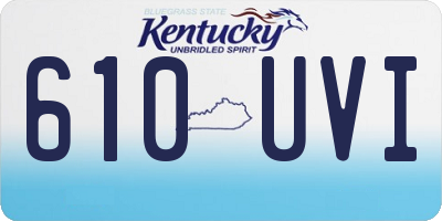 KY license plate 610UVI