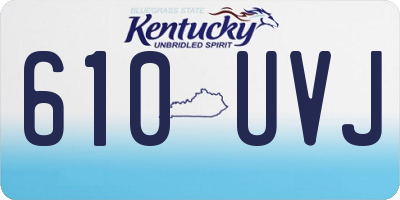 KY license plate 610UVJ