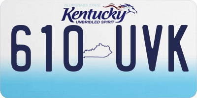 KY license plate 610UVK