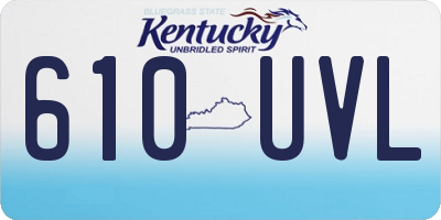 KY license plate 610UVL